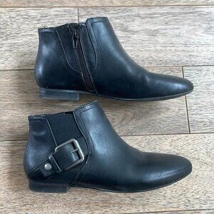 Nine West Women's Black Leather Ankle Booties 6.5